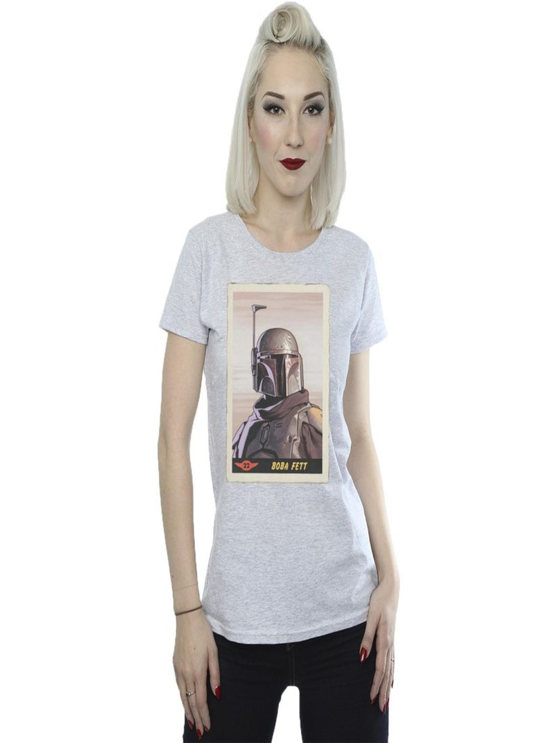 Star Wars - T-shirt THE MANDALORIAN Gris chiné - Kiabi