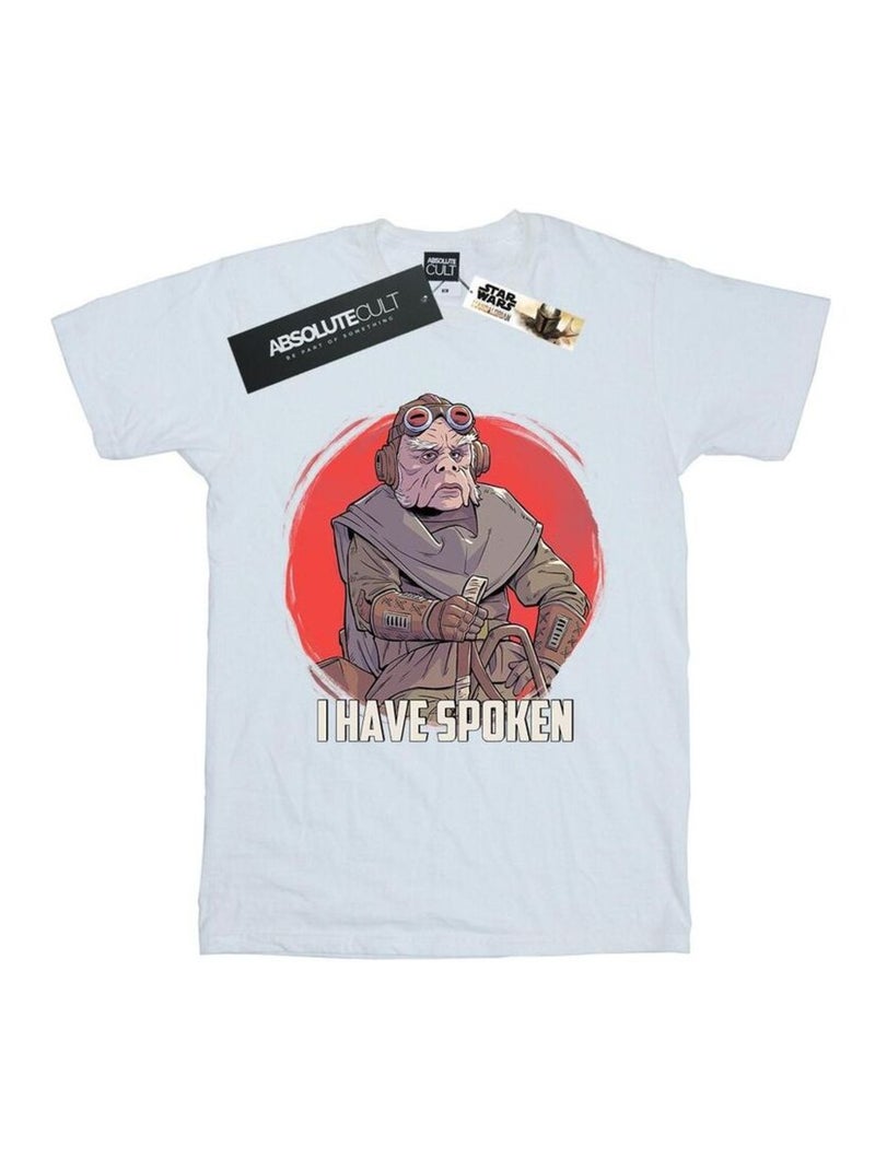 Star Wars - T-shirt THE MANDALORIAN HAVE SPOKEN Blanc - Kiabi