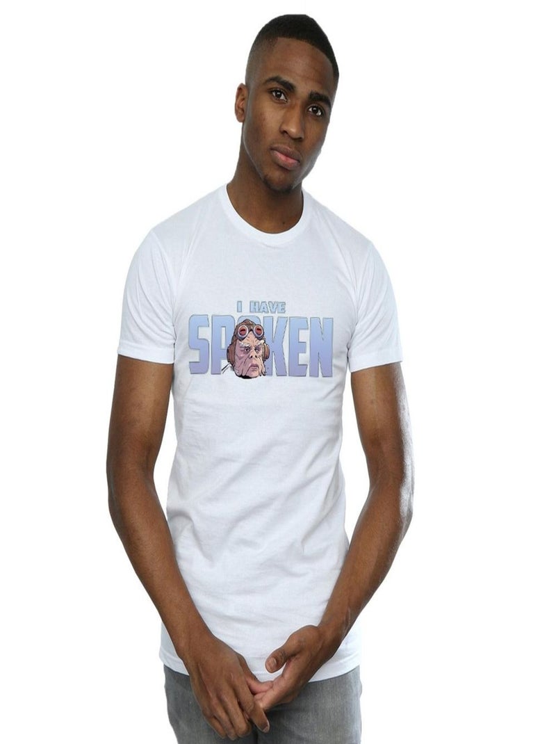 Star Wars - T-shirt THE MANDALORIAN HAVE SPOKEN Blanc - Kiabi