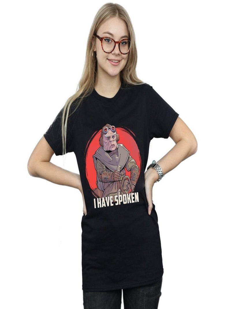 Star Wars - T-shirt THE MANDALORIAN HAVE SPOKEN Noir - Kiabi
