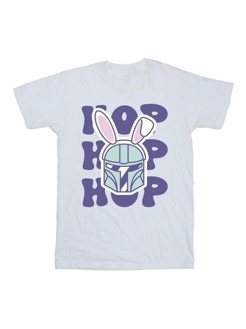 Star Wars - T-shirt THE MANDALORIAN HOP INTO EASTER Blanc - Kiabi