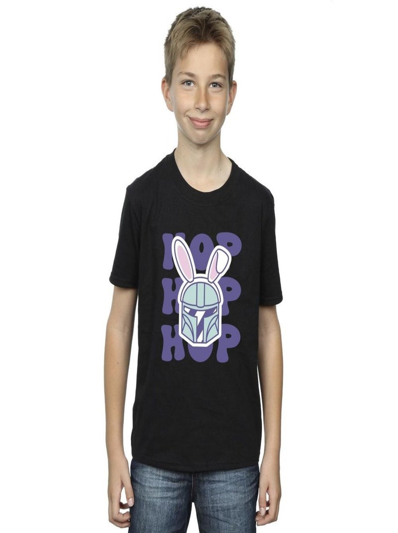 Star Wars - T-shirt THE MANDALORIAN HOP INTO EASTER Noir - Kiabi
