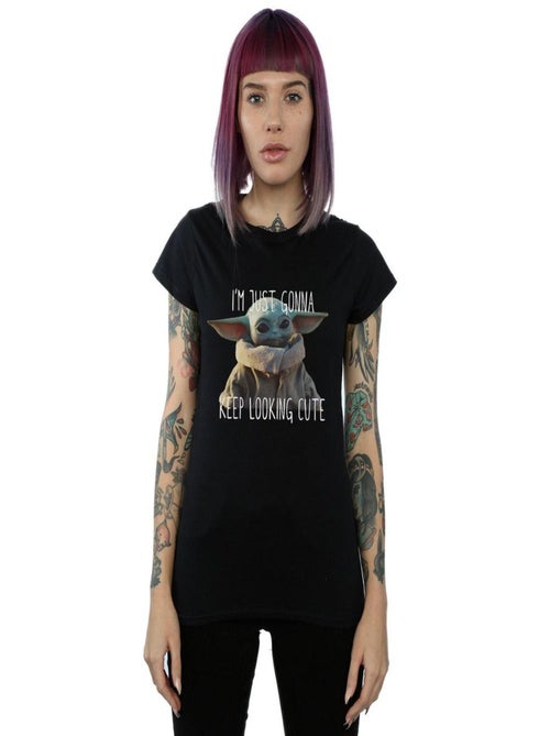 Star Wars - T-shirt THE MANDALORIAN KEEP LOOKING CUTE - Kiabi Star Wars - T-shirt THE MANDALORIAN KEEP LOOKING CUTE - Kiabi