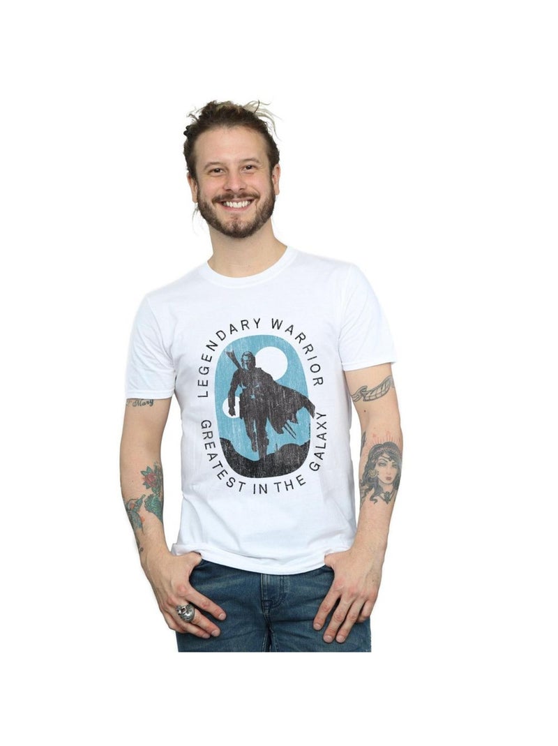 Star Wars - T-shirt THE MANDALORIAN LEGENDARY WARRIOR GREATEST IN THE GALAXY Blanc - Kiabi