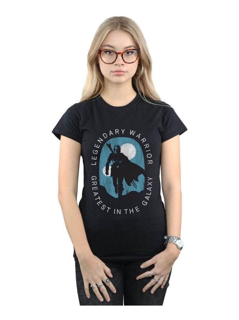 Star Wars - T-shirt THE MANDALORIAN LEGENDARY WARRIOR GREATEST IN THE GALAXY Noir - Kiabi