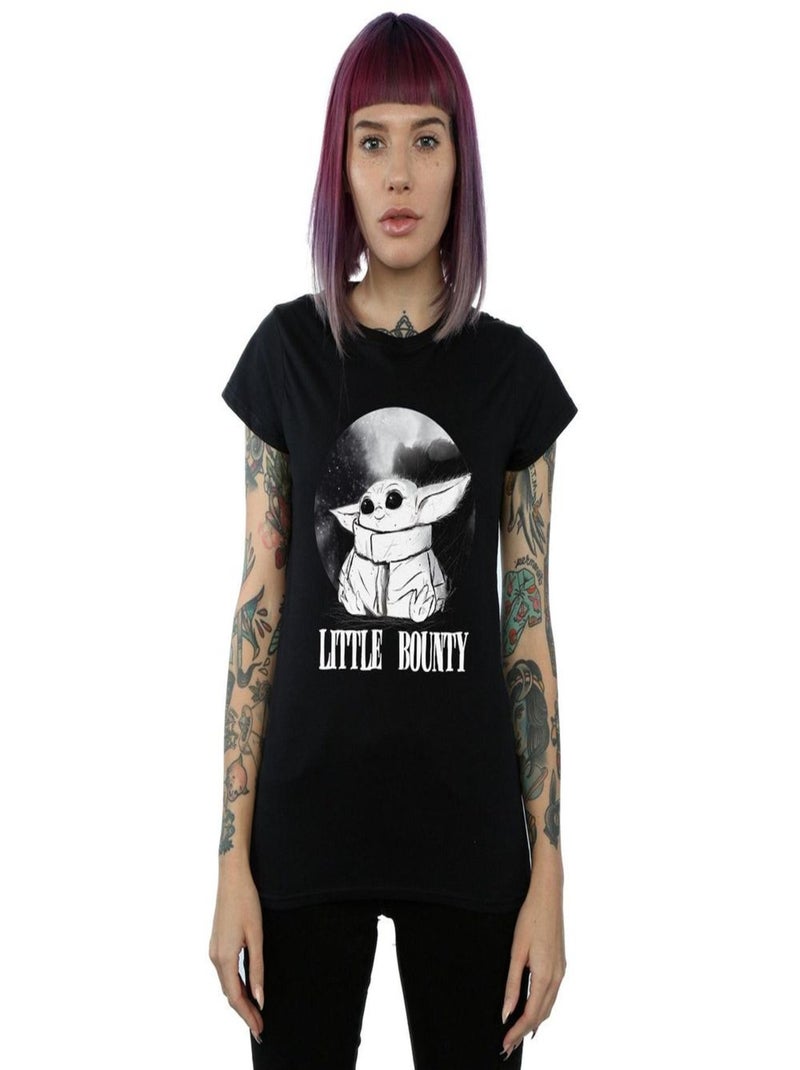 Star Wars - T-shirt THE MANDALORIAN LITTLE BOUNTY Noir - Kiabi
