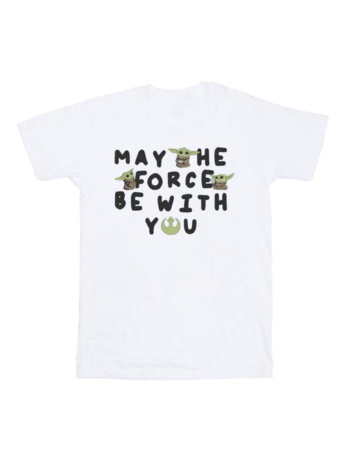Star Wars - T-shirt THE MANDALORIAN MAY THE FORCE BE WITH YOU - Kiabi