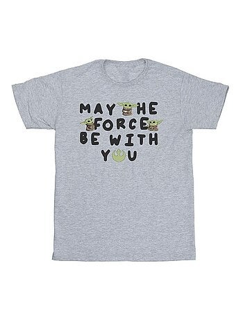 Star Wars - T-shirt THE MANDALORIAN MAY THE FORCE BE WITH YOU