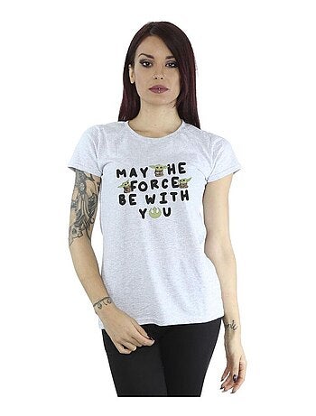Star Wars - T-shirt THE MANDALORIAN MAY THE FORCE BE WITH YOU