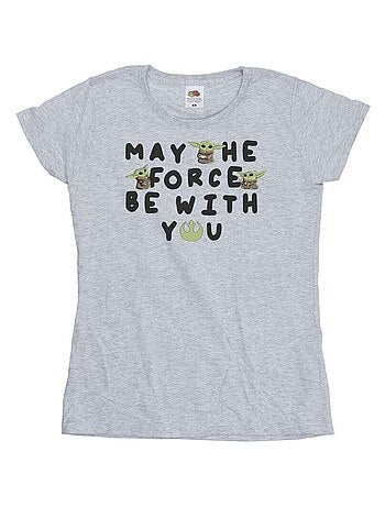 Star Wars - T-shirt THE MANDALORIAN MAY THE FORCE BE WITH YOU