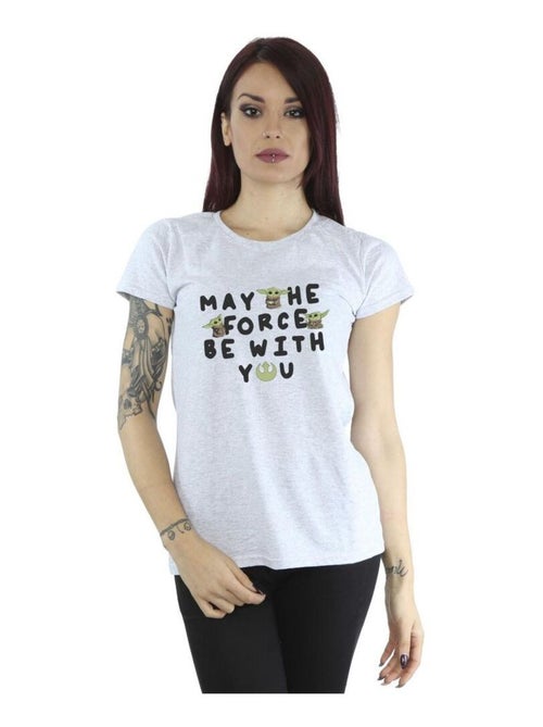 Star Wars - T-shirt THE MANDALORIAN MAY THE FORCE BE WITH YOU - Kiabi