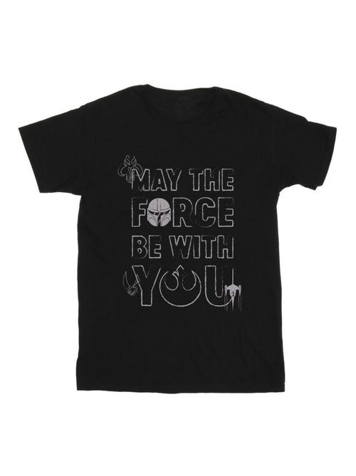 Star Wars - T-shirt THE MANDALORIAN MAY THE FORCE - Kiabi Star Wars - T-shirt THE MANDALORIAN MAY THE FORCE - Kiabi