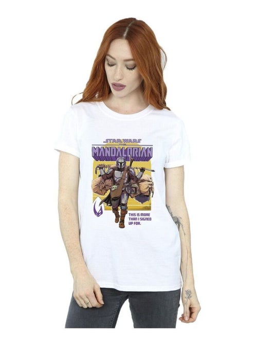Star Wars - T-shirt THE MANDALORIAN MORE THAN SIGNED UP FOR - Kiabi