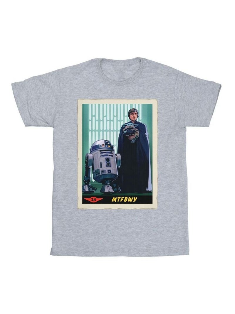 Star Wars - T-shirt THE MANDALORIAN MTFBWY Gris chiné - Kiabi