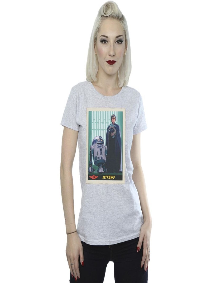 Star Wars - T-shirt THE MANDALORIAN MTFBWY Gris chiné - Kiabi