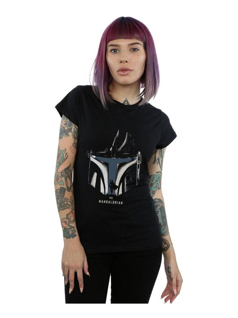 Star Wars - T-shirt THE MANDALORIAN Noir - Kiabi
