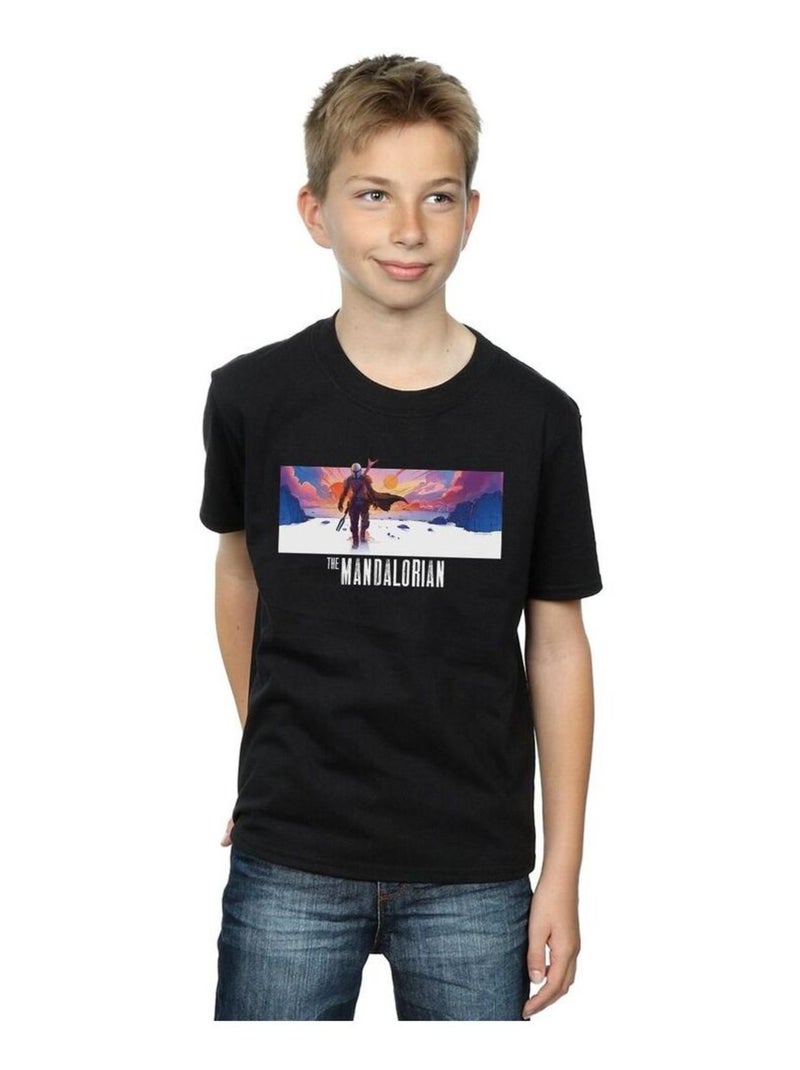 Star Wars - T-shirt THE MANDALORIAN Noir - Kiabi