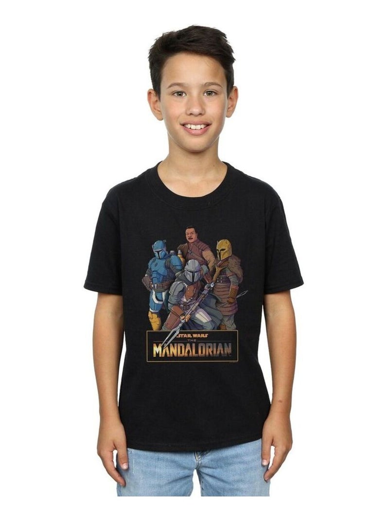 Star Wars - T-shirt THE MANDALORIAN Noir - Kiabi