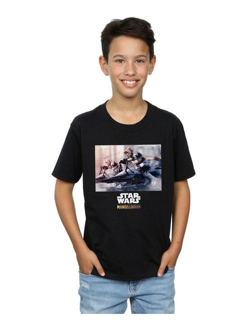 Star Wars - T-shirt THE MANDALORIAN Noir - Kiabi