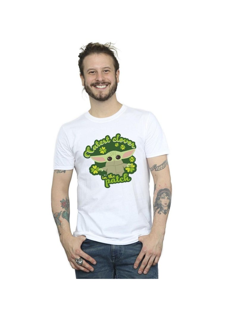 Star Wars - T-shirt THE MANDALORIAN ST PATRICK'S DAY CUTEST CLOVER Blanc - Kiabi