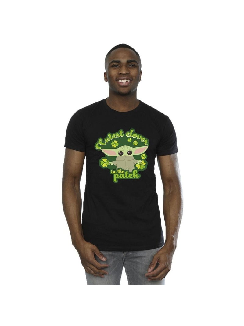 Star Wars - T-shirt THE MANDALORIAN ST PATRICK'S DAY CUTEST CLOVER Noir - Kiabi