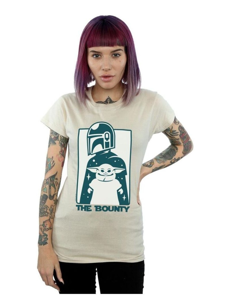 Star Wars - T-shirt THE MANDALORIAN THE BOUNTY Beige sable - Kiabi