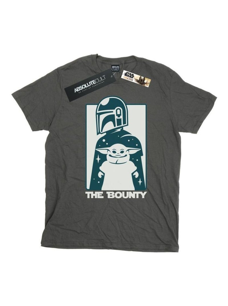 Star Wars - T-shirt THE MANDALORIAN THE BOUNTY Gris Noir - Kiabi