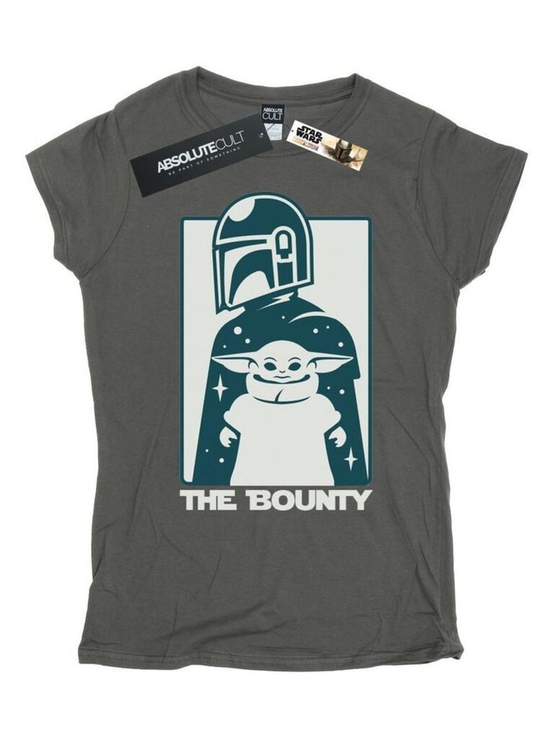 Star Wars - T-shirt THE MANDALORIAN THE BOUNTY Gris Noir - Kiabi