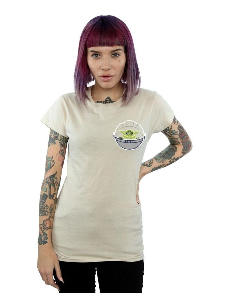 Star Wars - T-shirt THE MANDALORIAN THE CHILD Beige sable - Kiabi