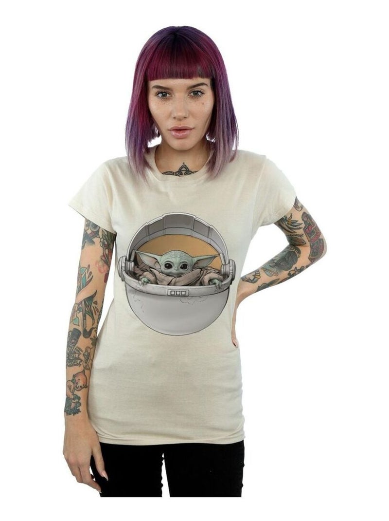 Star Wars - T-shirt THE MANDALORIAN THE CHILD Beige sable - Kiabi