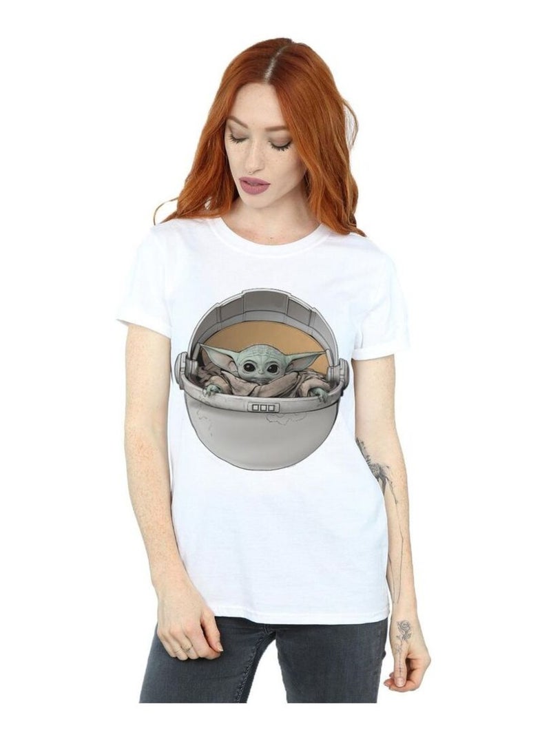 Star Wars - T-shirt THE MANDALORIAN THE CHILD Blanc - Kiabi