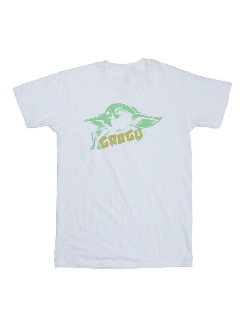 Star Wars - T-shirt THE MANDALORIAN THE CHILD Blanc - Kiabi