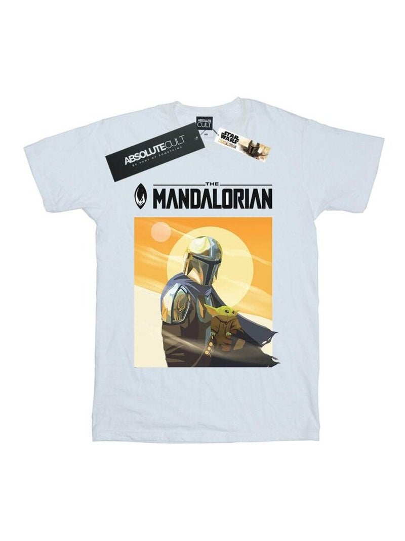 Star Wars - T-shirt THE MANDALORIAN THE CHILD Blanc - Kiabi