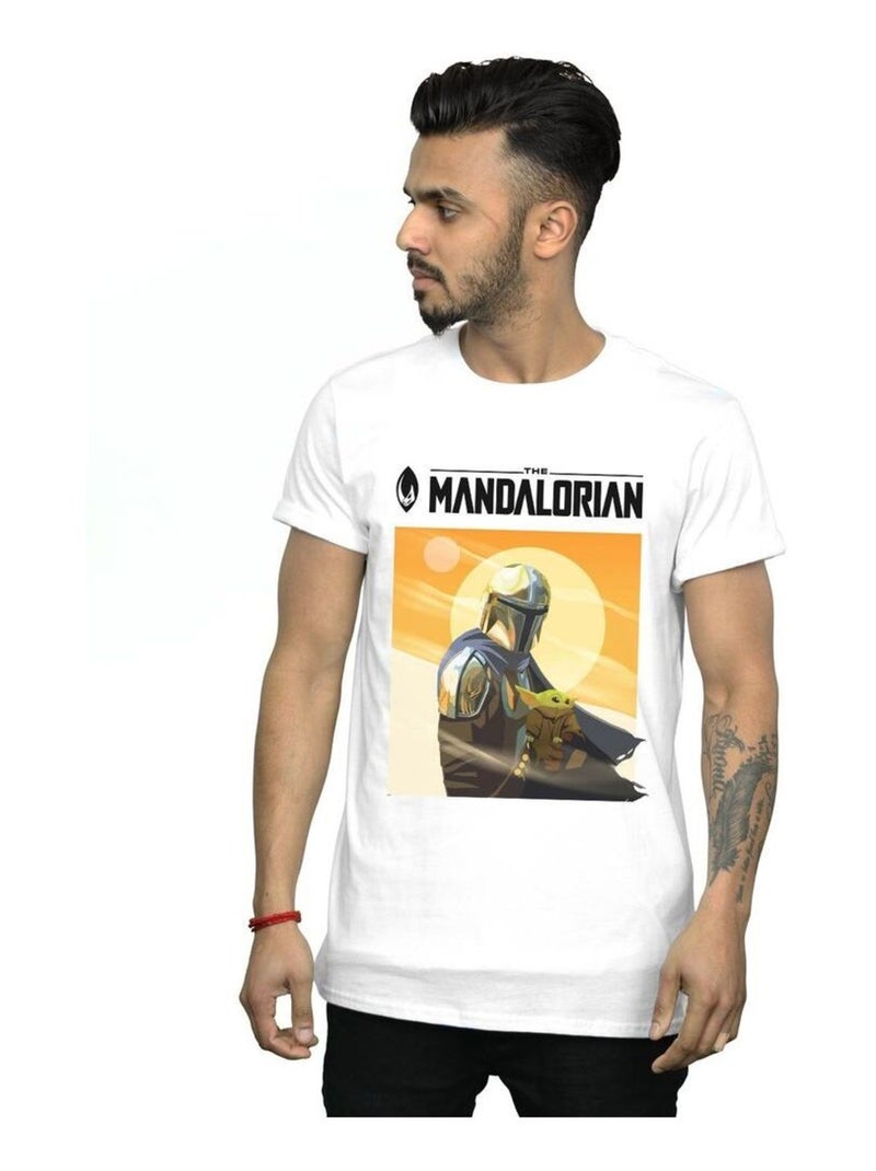 Star Wars - T-shirt THE MANDALORIAN THE CHILD Blanc - Kiabi