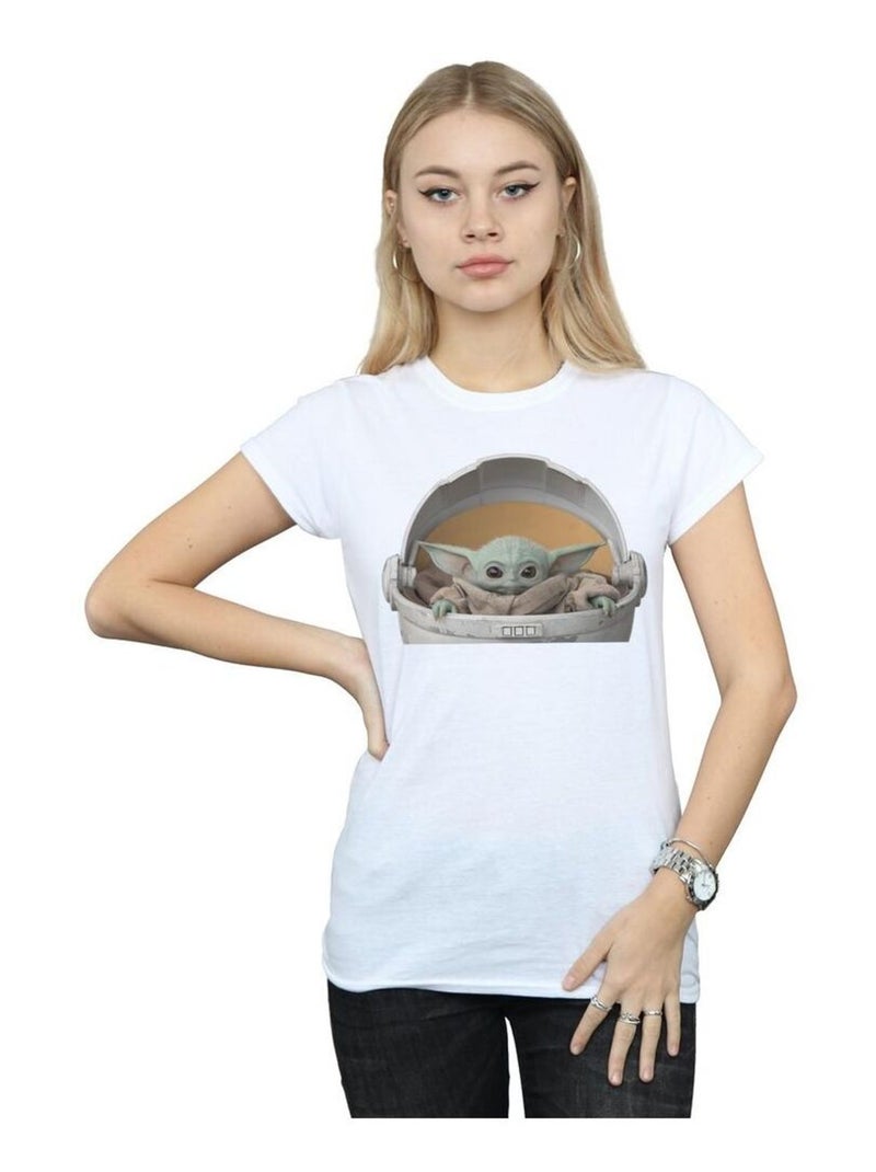 Star Wars - T-shirt THE MANDALORIAN THE CHILD Blanc - Kiabi