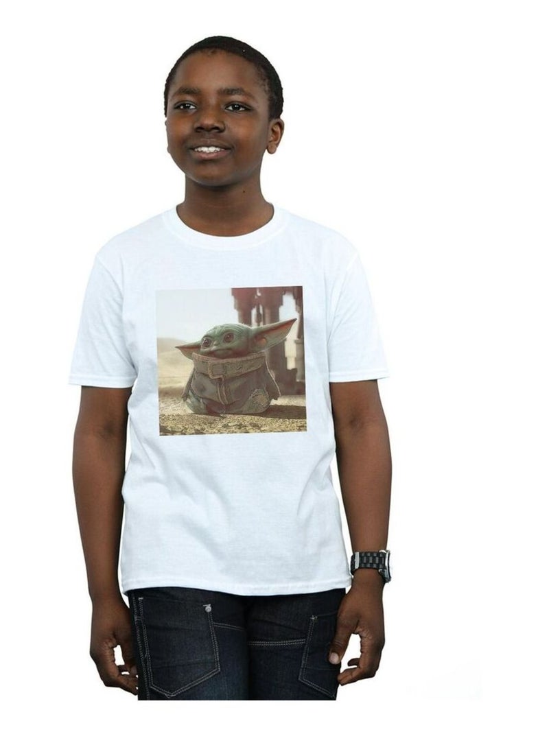 Star Wars - T-shirt THE MANDALORIAN THE CHILD Blanc - Kiabi