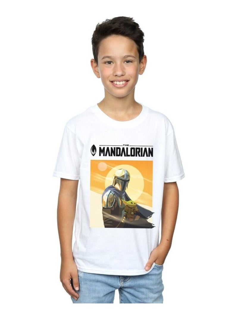 Star Wars - T-shirt THE MANDALORIAN THE CHILD Blanc - Kiabi