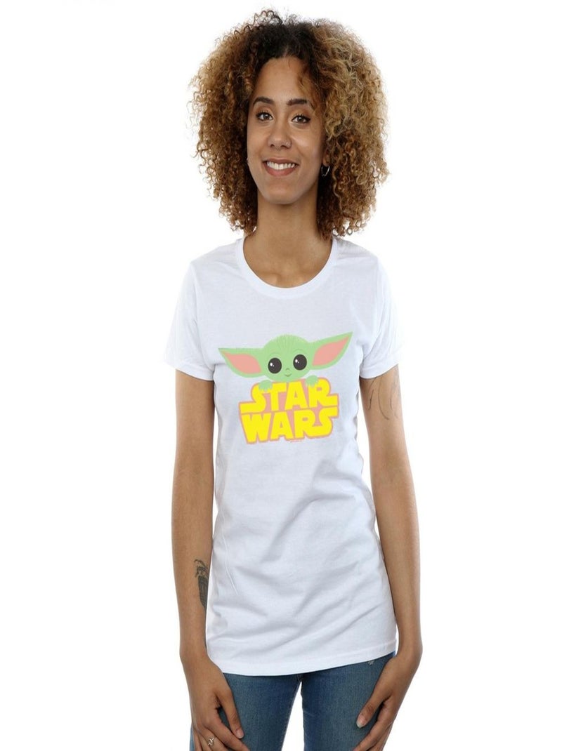 Star Wars - T-shirt THE MANDALORIAN THE CHILD Blanc - Kiabi