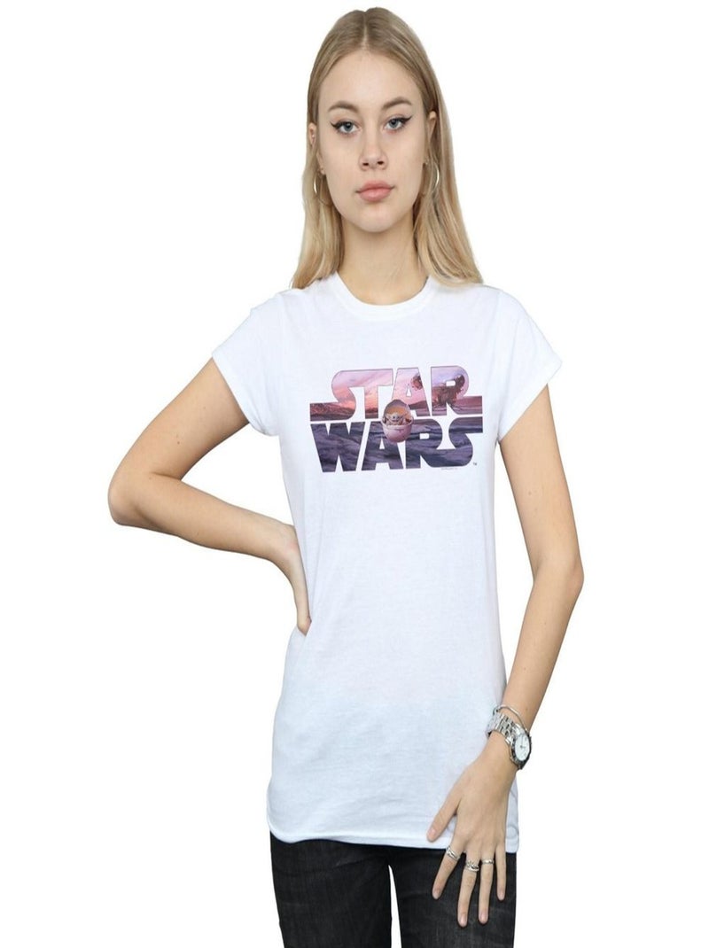 Star Wars - T-shirt THE MANDALORIAN THE CHILD Blanc - Kiabi