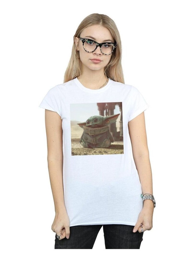 Star Wars - T-shirt THE MANDALORIAN THE CHILD Blanc - Kiabi