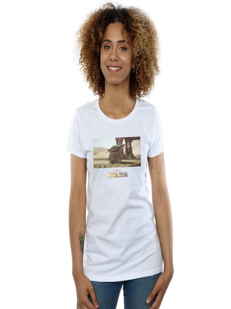 Star Wars - T-shirt THE MANDALORIAN THE CHILD Blanc - Kiabi