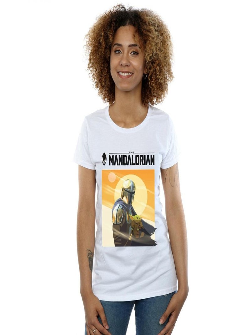 Star Wars - T-shirt THE MANDALORIAN THE CHILD Blanc - Kiabi