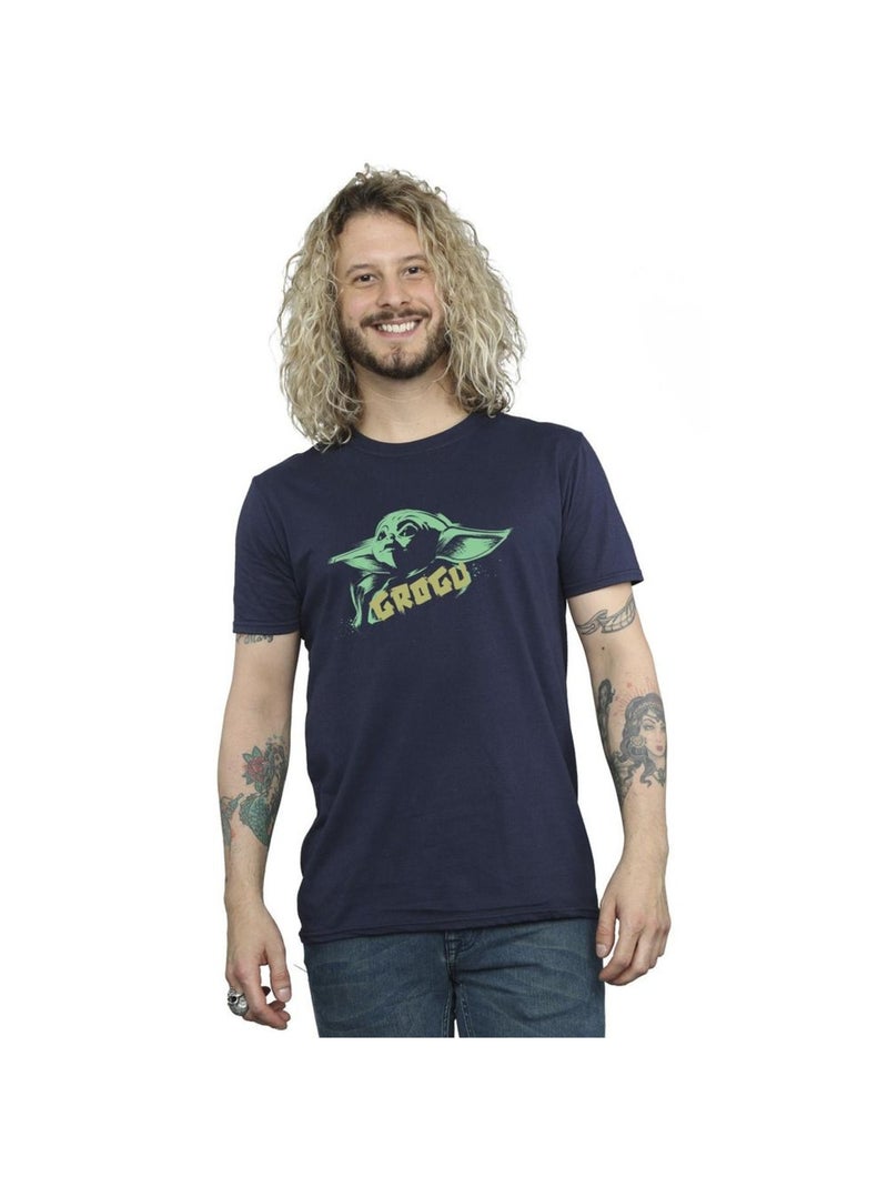 Star Wars - T-shirt THE MANDALORIAN THE CHILD Bleu marine - Kiabi