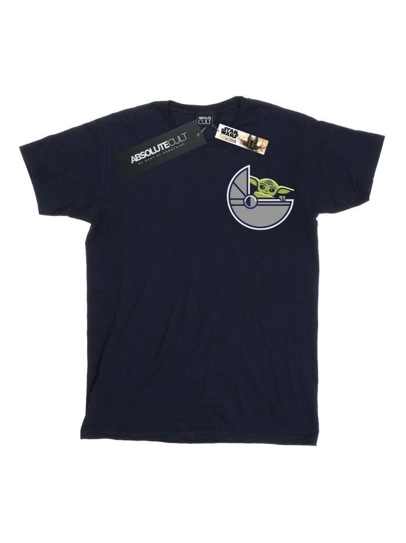 Star Wars - T-shirt THE MANDALORIAN THE CHILD Bleu marine - Kiabi