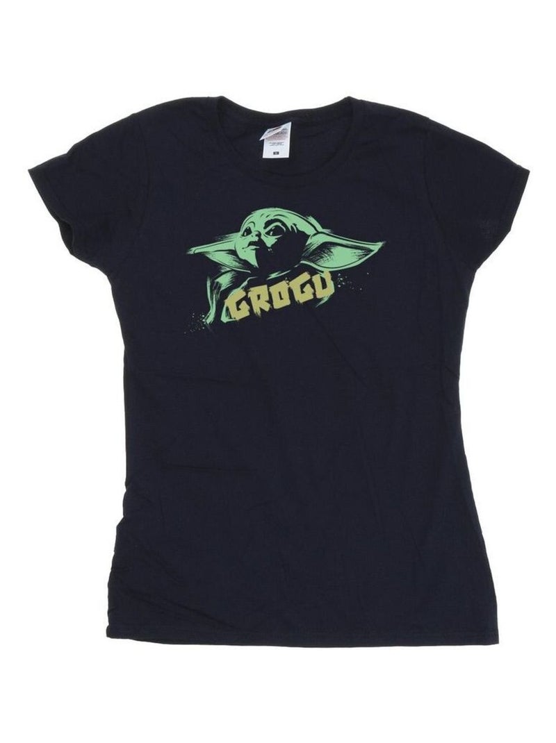Star Wars - T-shirt THE MANDALORIAN THE CHILD Bleu marine - Kiabi