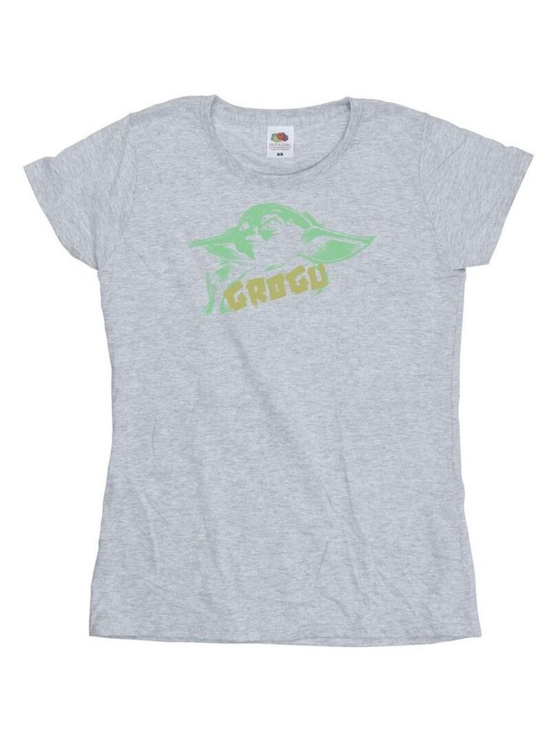 Star Wars - T-shirt THE MANDALORIAN THE CHILD Gris chiné - Kiabi