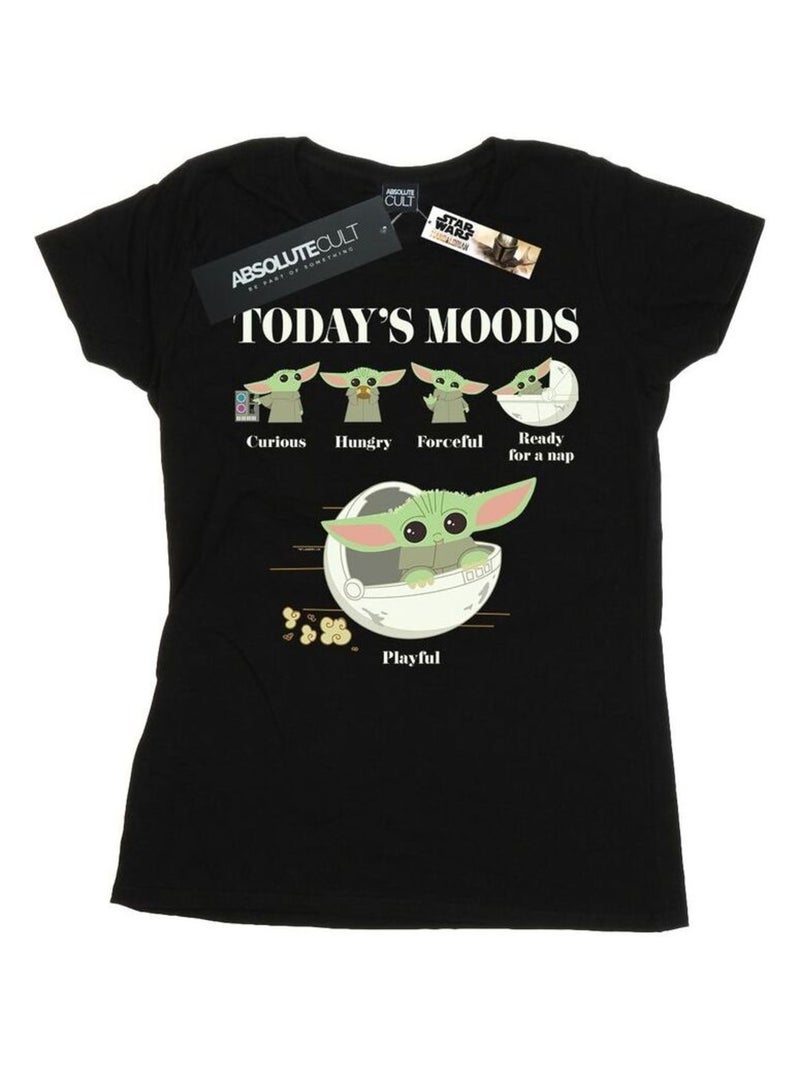 Star Wars - T-shirt THE MANDALORIAN THE CHILD MOODS Noir - Kiabi
