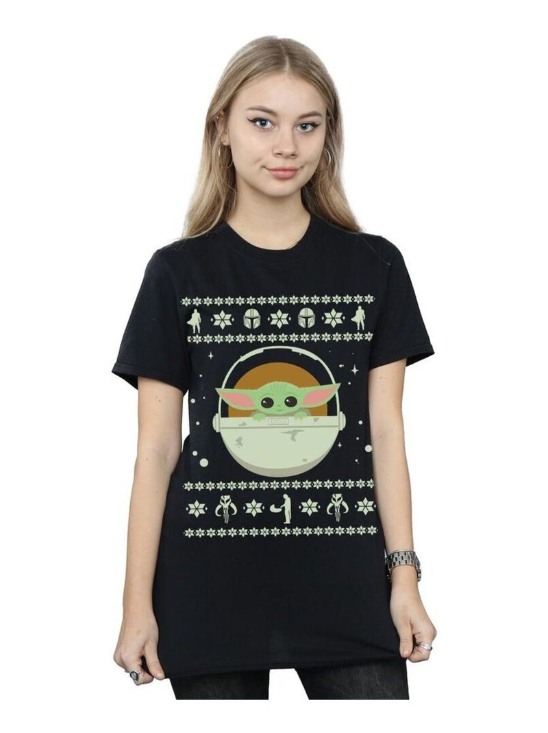 Star Wars - T-shirt THE MANDALORIAN THE CHILD Noir - Kiabi