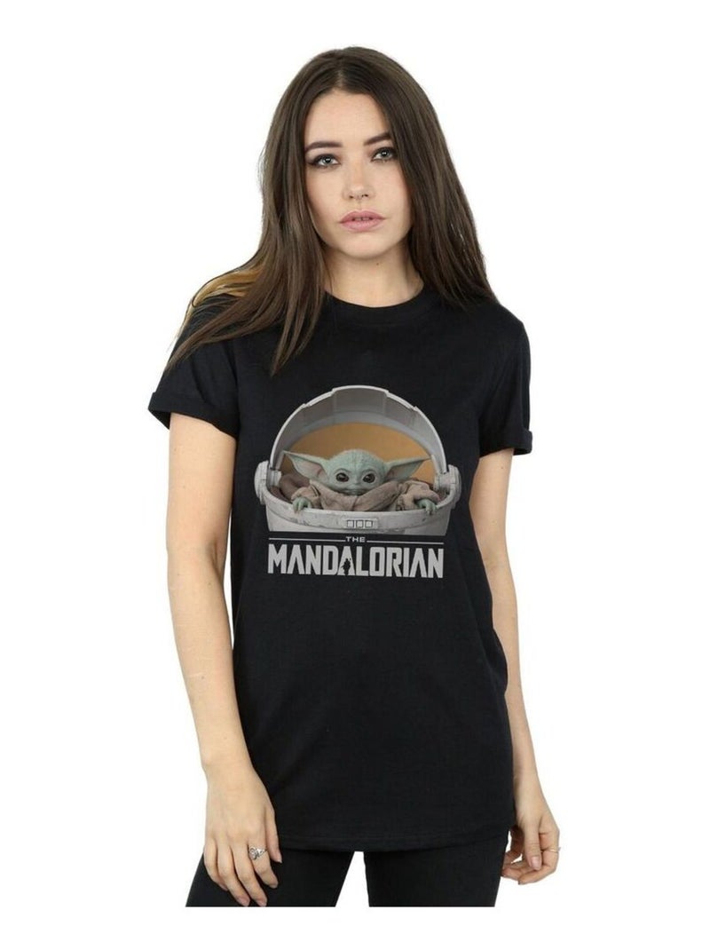 Star Wars - T-shirt THE MANDALORIAN THE CHILD Noir - Kiabi