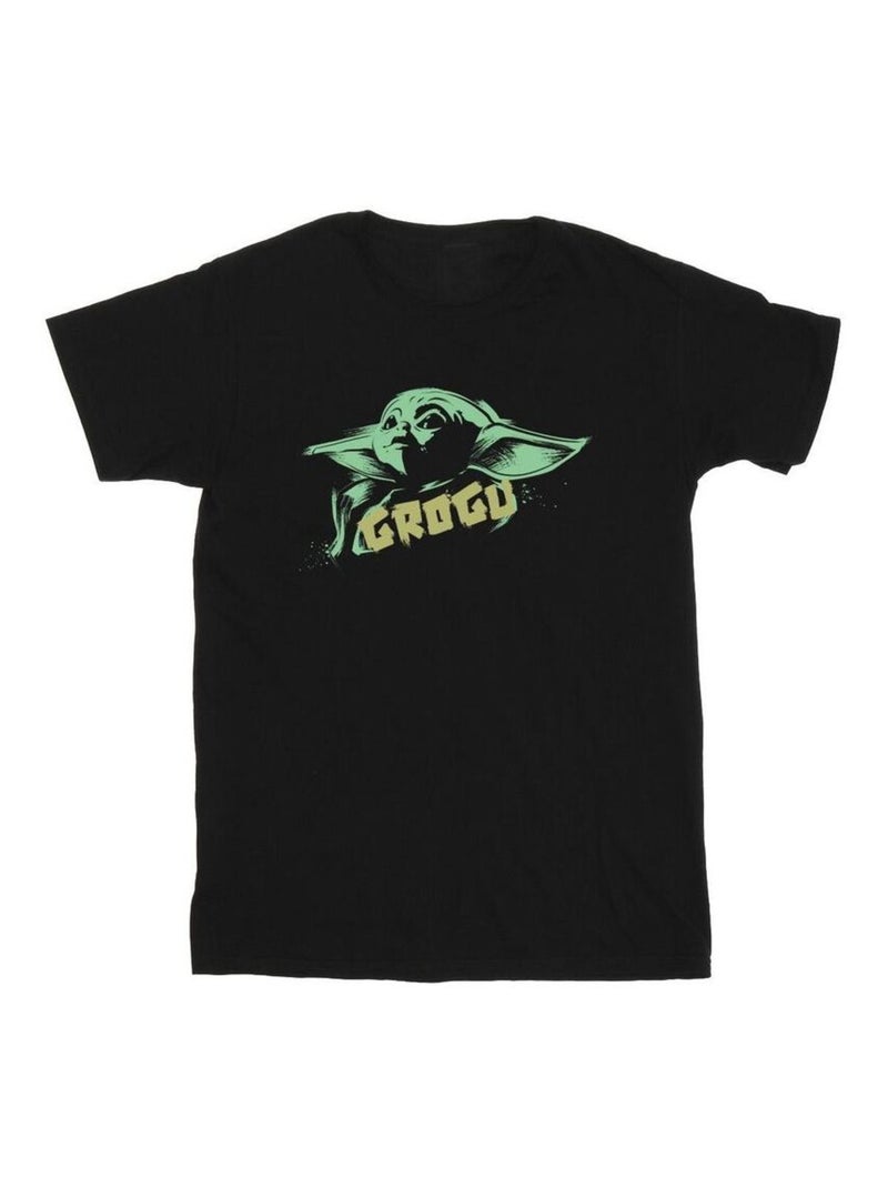 Star Wars - T-shirt THE MANDALORIAN THE CHILD Noir - Kiabi